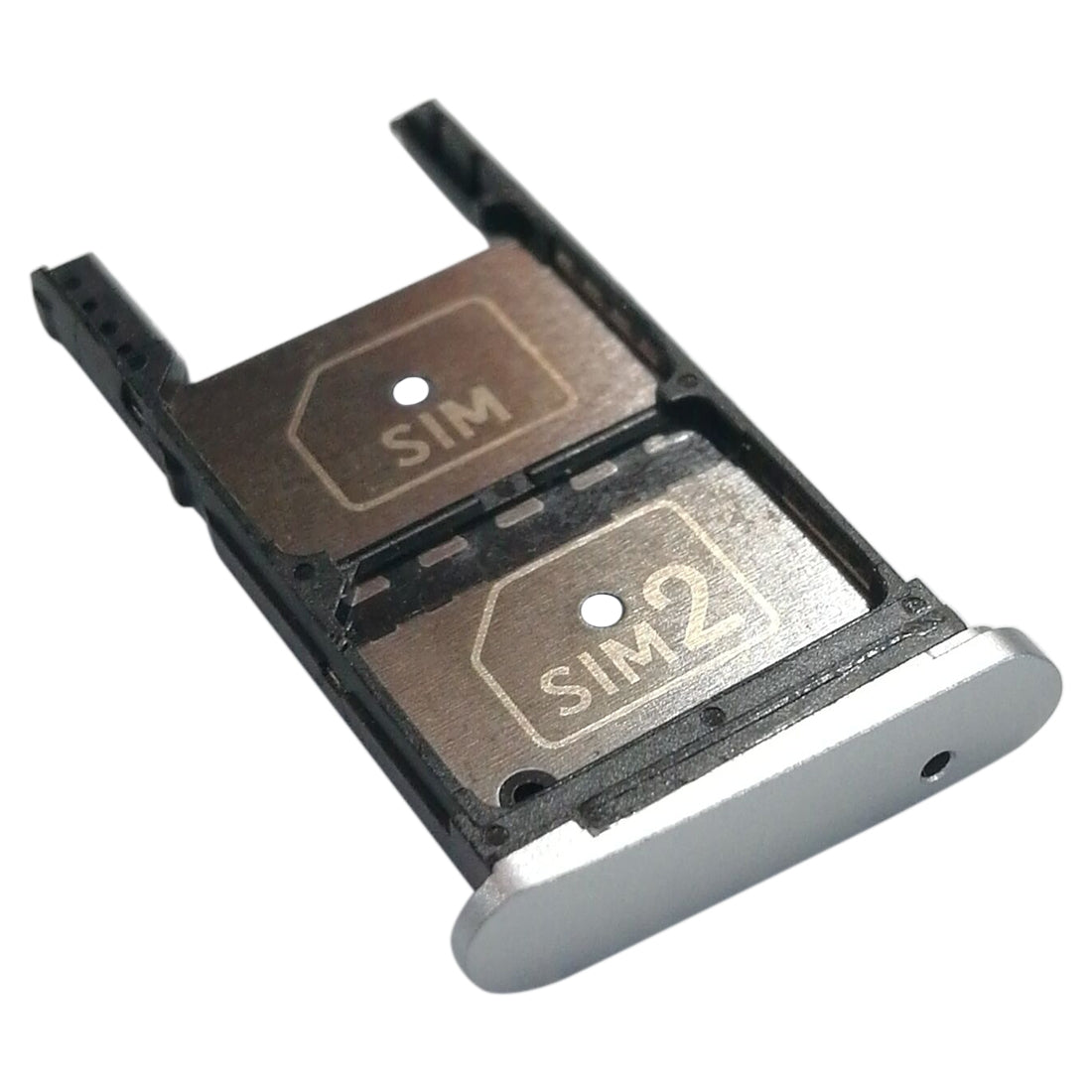 2 SIM Card Tray + Micro SD Card Tray for Motorola Moto Z Play(Silver)