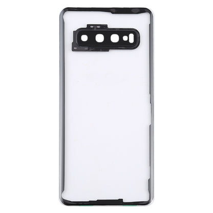 For Samsung Galaxy S10 G973F/DS G973U G973 SM-G973 Transparent Battery Back Cover with Camera Lens Frame (Transparent)
