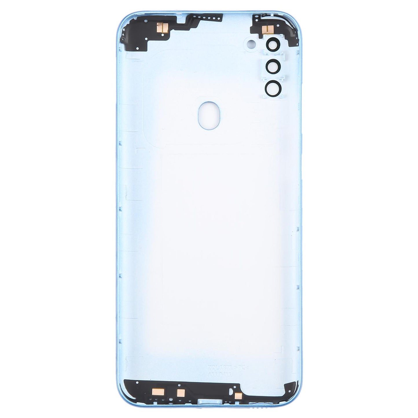 For Samsung Galaxy A11 SM-A115F Battery Back Cover with Camera Lens Frame(Blue)