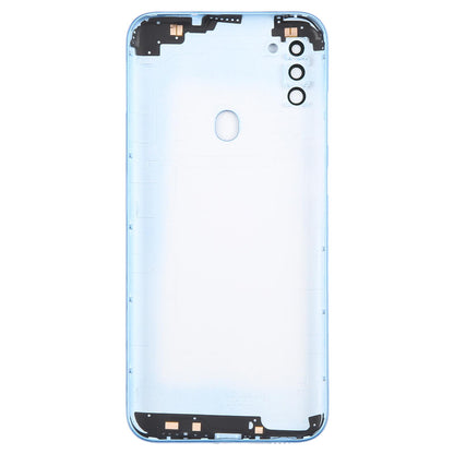 For Samsung Galaxy A11 SM-A115F Battery Back Cover with Camera Lens Frame(Blue)