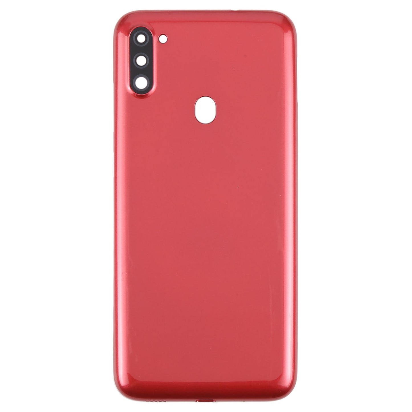 For Samsung Galaxy A11 SM-A115F Battery Back Cover with Camera Lens Frame(Red)