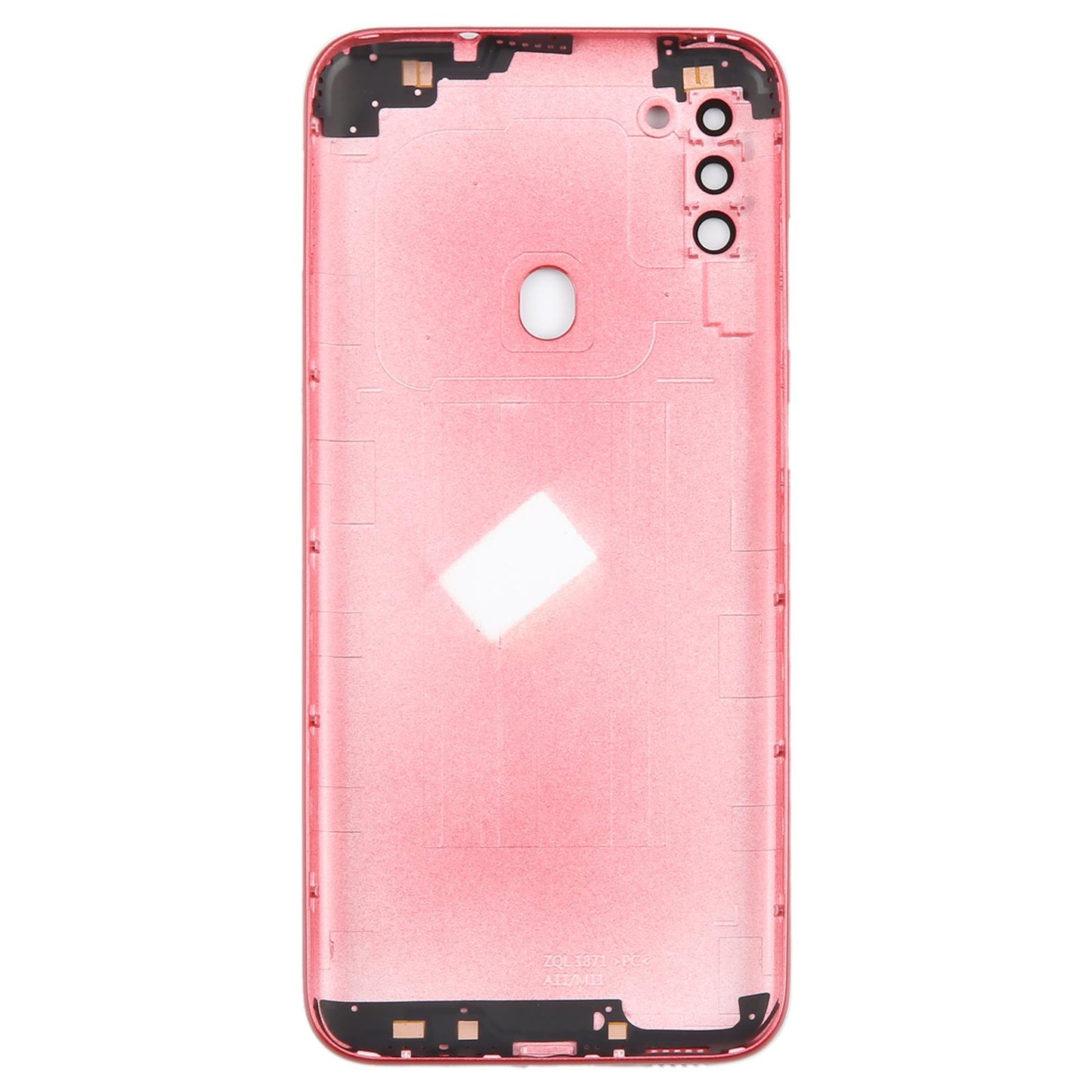 For Samsung Galaxy A11 SM-A115F Battery Back Cover with Camera Lens Frame(Red)