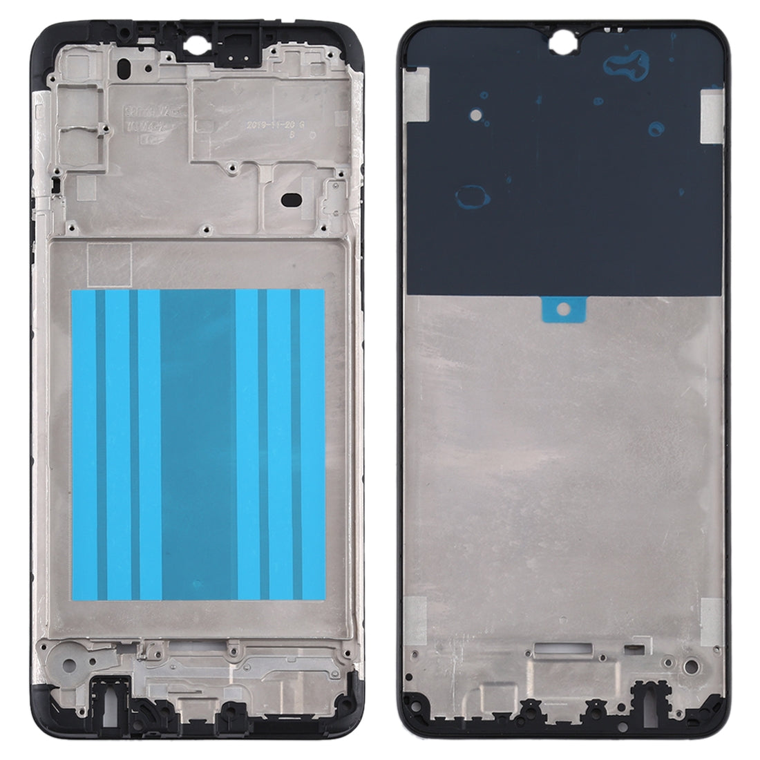 For Samsung Galaxy A20s Front Housing LCD Frame Bezel Plate (Black)