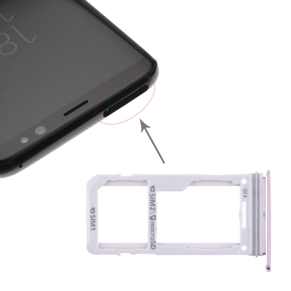 For Galaxy S8 / S8+ 2 SIM Card Tray / Micro SD Card Tray (Pink)