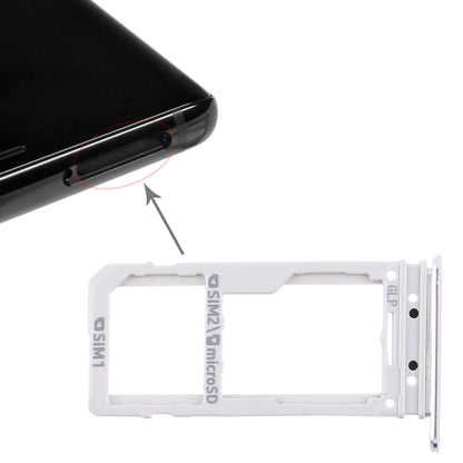 For Galaxy Note 8 2 SIM Card Tray / Micro SD Card Tray (Silver)