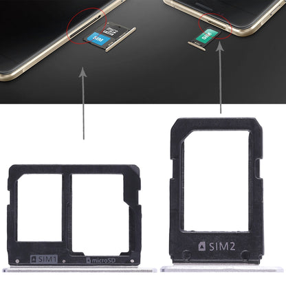 For Galaxy A5108 / A7108 2 SIM Card Tray + Micro SD Card Tray (White)