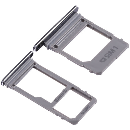 For Galaxy A520 / A720 2 SIM Card Tray + Micro SD Card Tray (Black)