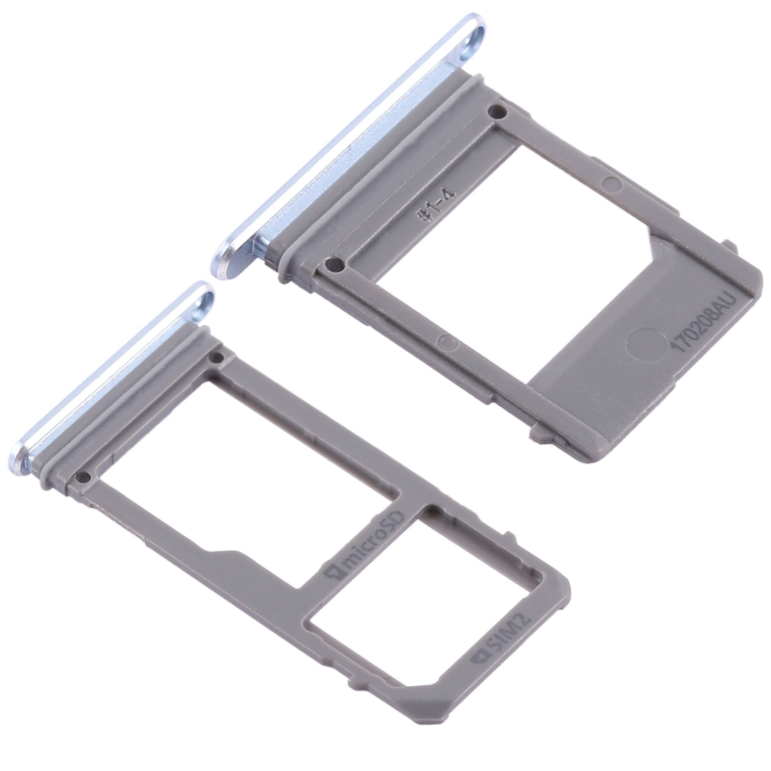 For Galaxy A520 / A720 2 SIM Card Tray + Micro SD Card Tray (Blue)