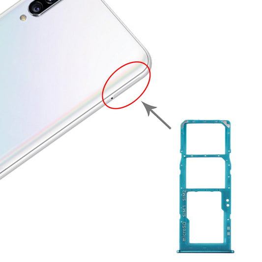 For Samsung Galaxy A30s SIM Card Tray + SIM Card Tray + Micro SD Card Tray (Green)