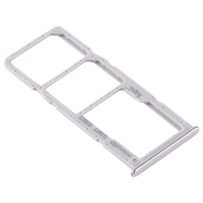 For Samsung Galaxy A71 SIM Card Tray + SIM Card Tray + Micro SD Card Tray (Silver)