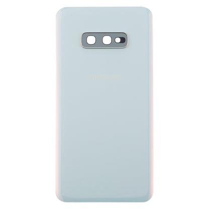 For Galaxy S10e Battery Back Cover with Camera Lens Frame (White)
