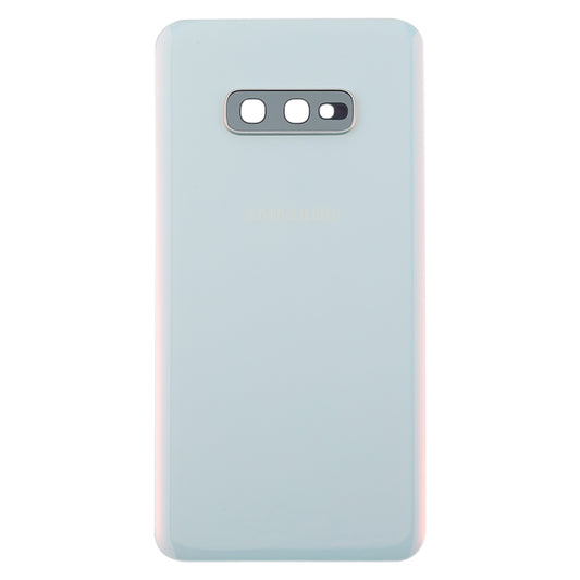 For Galaxy S10e Battery Back Cover with Camera Lens Frame (White)