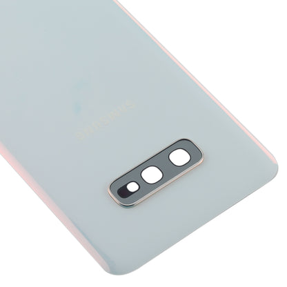 For Galaxy S10e Battery Back Cover with Camera Lens Frame (White)