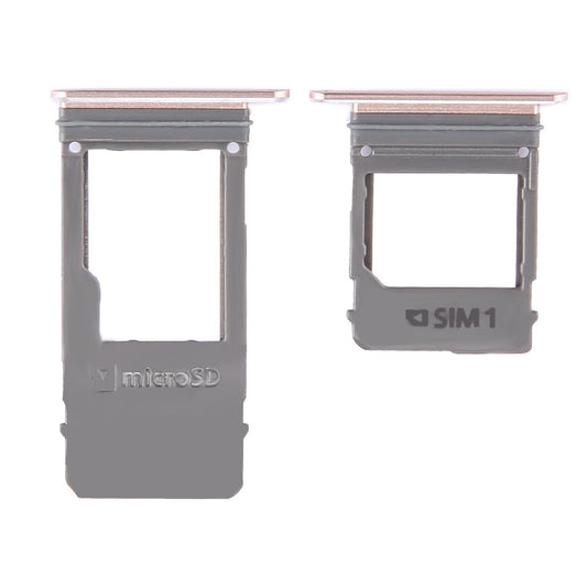 For Galaxy A5 (2017) / A520 & A7 (2017) / A720 SIM Card Tray + Micro SD Card Tray, Single Card (Pink)