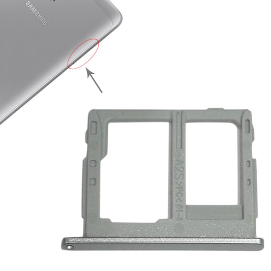 For Galaxy Tab A 8.0 / T380 / T385 SIM Card Tray +  Micro SD Card Tray (Grey)