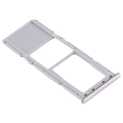 For Samsung Galaxy A71 / A715 SIM Card Tray + Micro SD Card Tray (Silver)