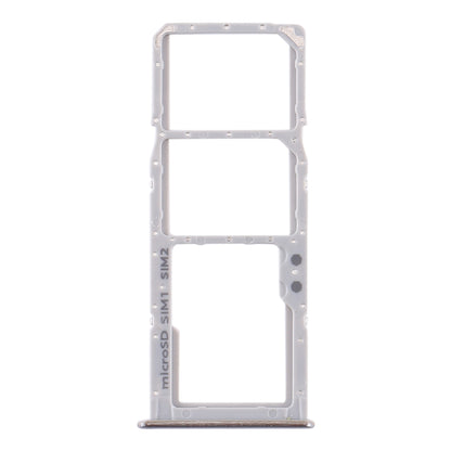 For Samsung Galaxy A51 / A515 SIM Card Tray + SIM Card Tray + Micro SD Card Tray (Silver)
