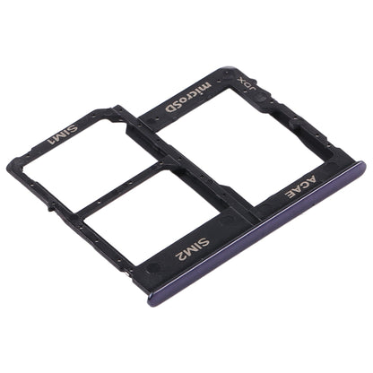 For Samsung Galaxy A315 / A31 SIM Card Tray + SIM Card Tray + Micro SD Card Tray (Black)