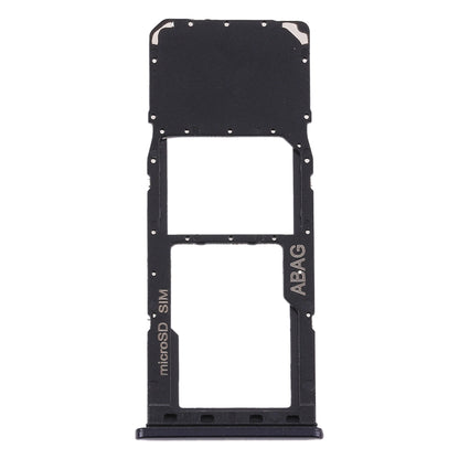 For Samsung Galaxy A21s SIM Card Tray + Micro SD Card Tray (Black)