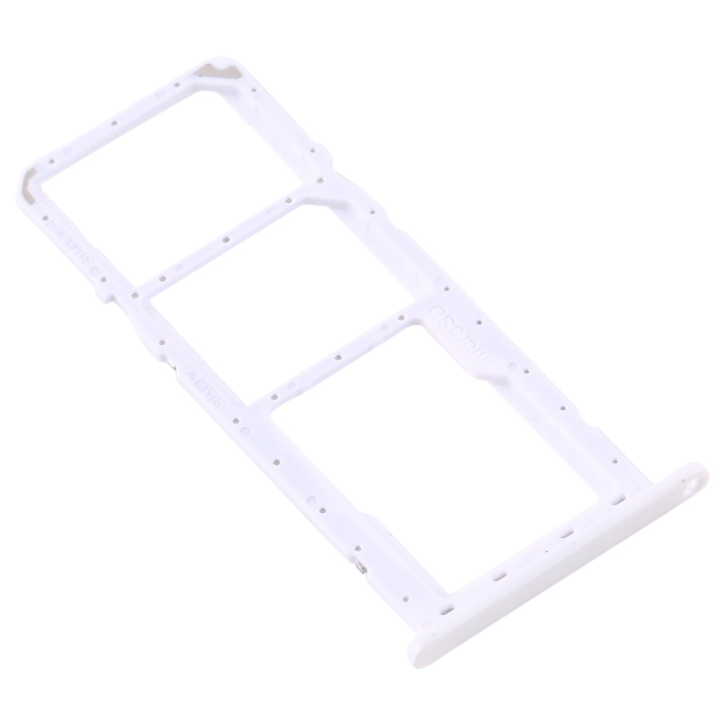 For Samsung Galaxy A11 SM-A115 SIM Card Tray + SIM Card Tray + Micro SD Card Tray (White)