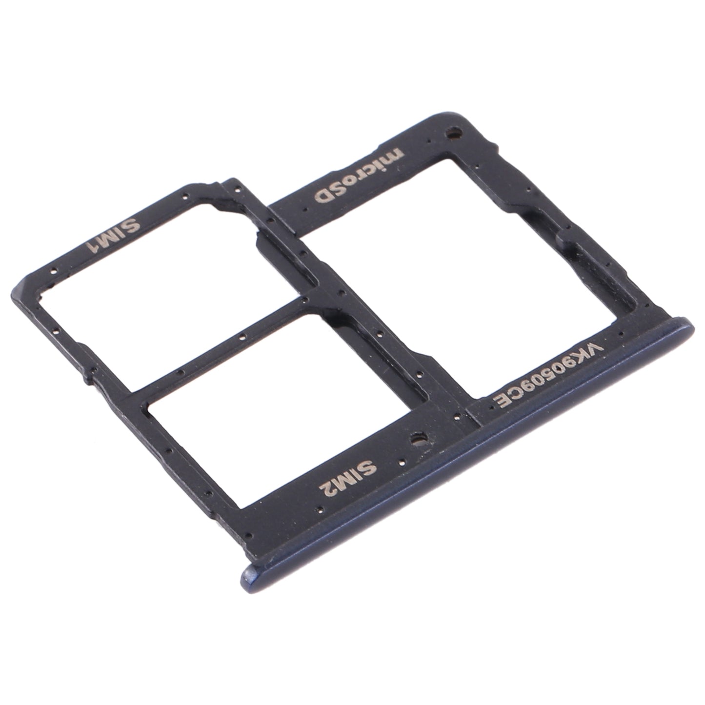 For Samsung Galaxy A2 Core SM-A260 SIM Card Tray + SIM Card Tray + Micro SD Card Tray (Black)