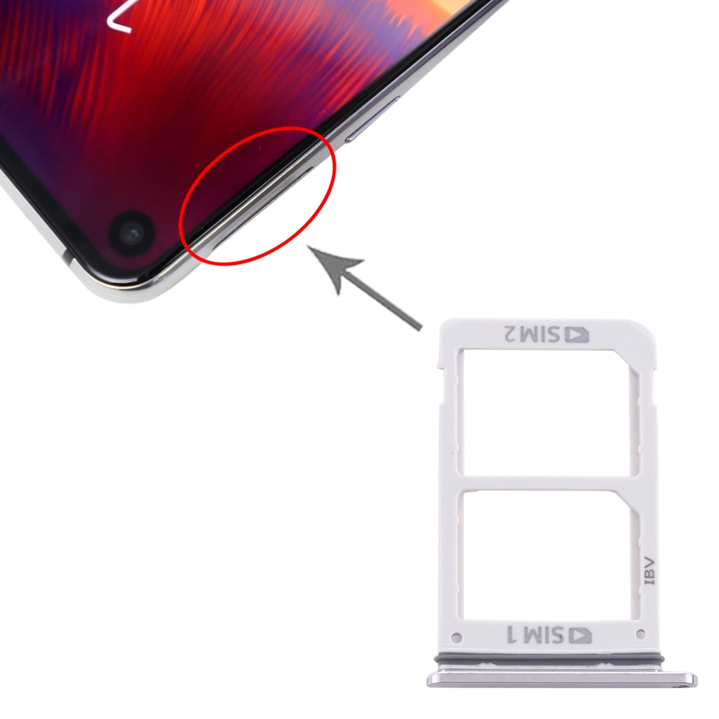 For Samsung Galaxy A8s / Galaxy A9 Pro 2019 SIM Card Tray + SIM Card Tray (Silver)