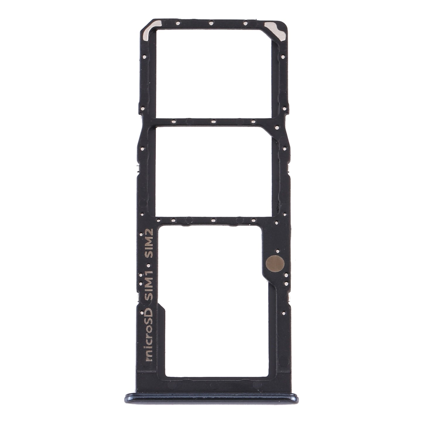 For Samsung Galaxy A50s SM-A507 SIM Card Tray + SIM Card Tray + Micro SD Card Tray (Black)