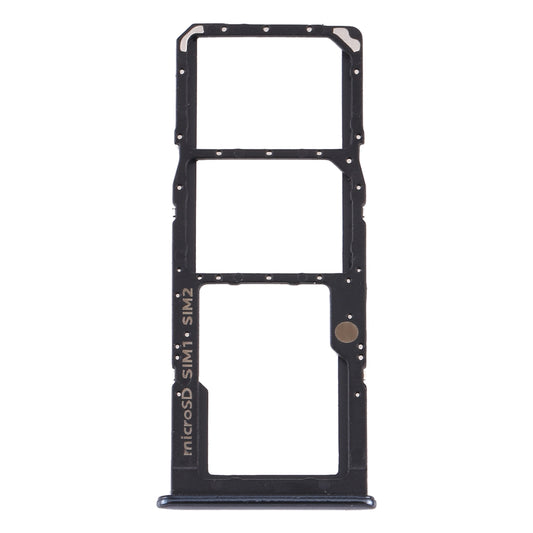 For Samsung Galaxy A50s SM-A507 SIM Card Tray + SIM Card Tray + Micro SD Card Tray (Black)