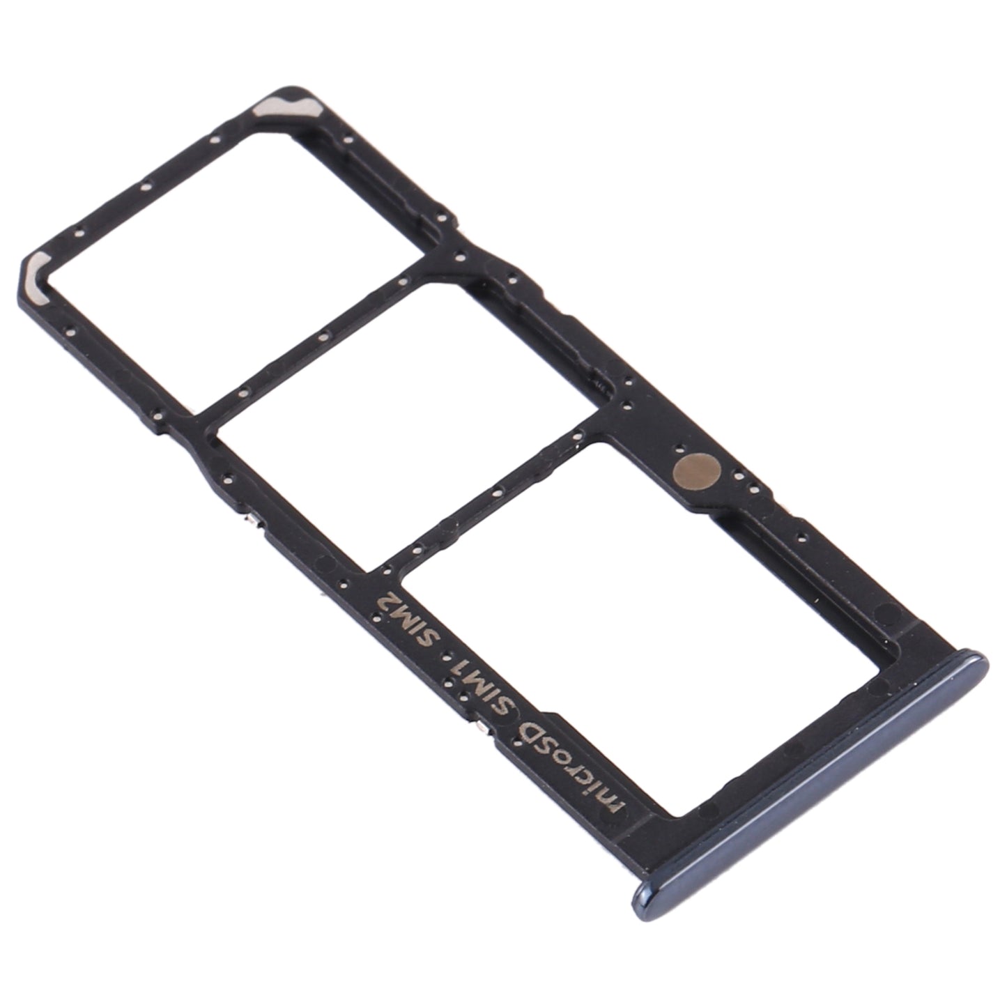 For Samsung Galaxy A50s SM-A507 SIM Card Tray + SIM Card Tray + Micro SD Card Tray (Black)