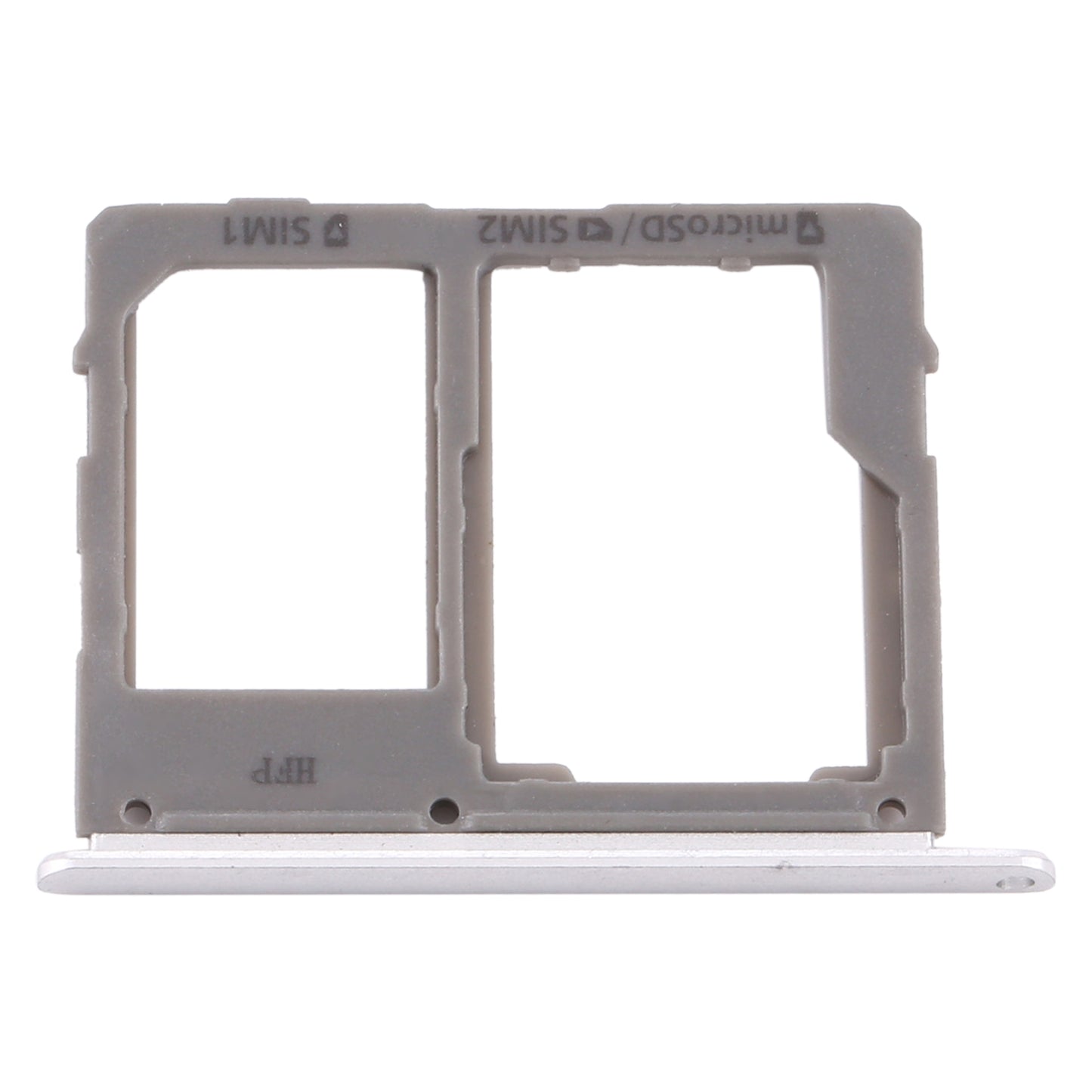 For Samsung Galaxy A8 Star / A9 Star SM-G8850 SIM Card Tray + SIM Card Tray / Micro SD Card Tray (Silver)