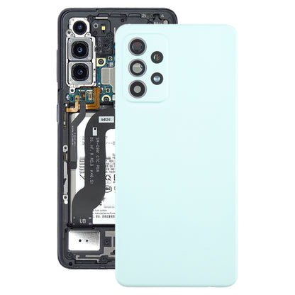 For Samsung Galaxy A52 5G / A52 4G Battery Back Cover with Camera Lens Frame(Green)