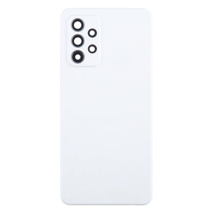 For Samsung Galaxy A52 5G / A52 4G Battery Back Cover with Camera Lens Frame(White)