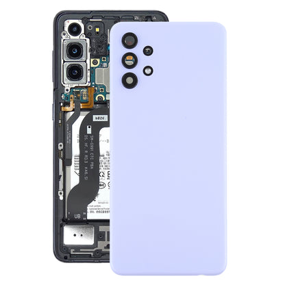 For Samsung Galaxy A32 5G Battery Back Cover with Camera Lens Frame (Purple)