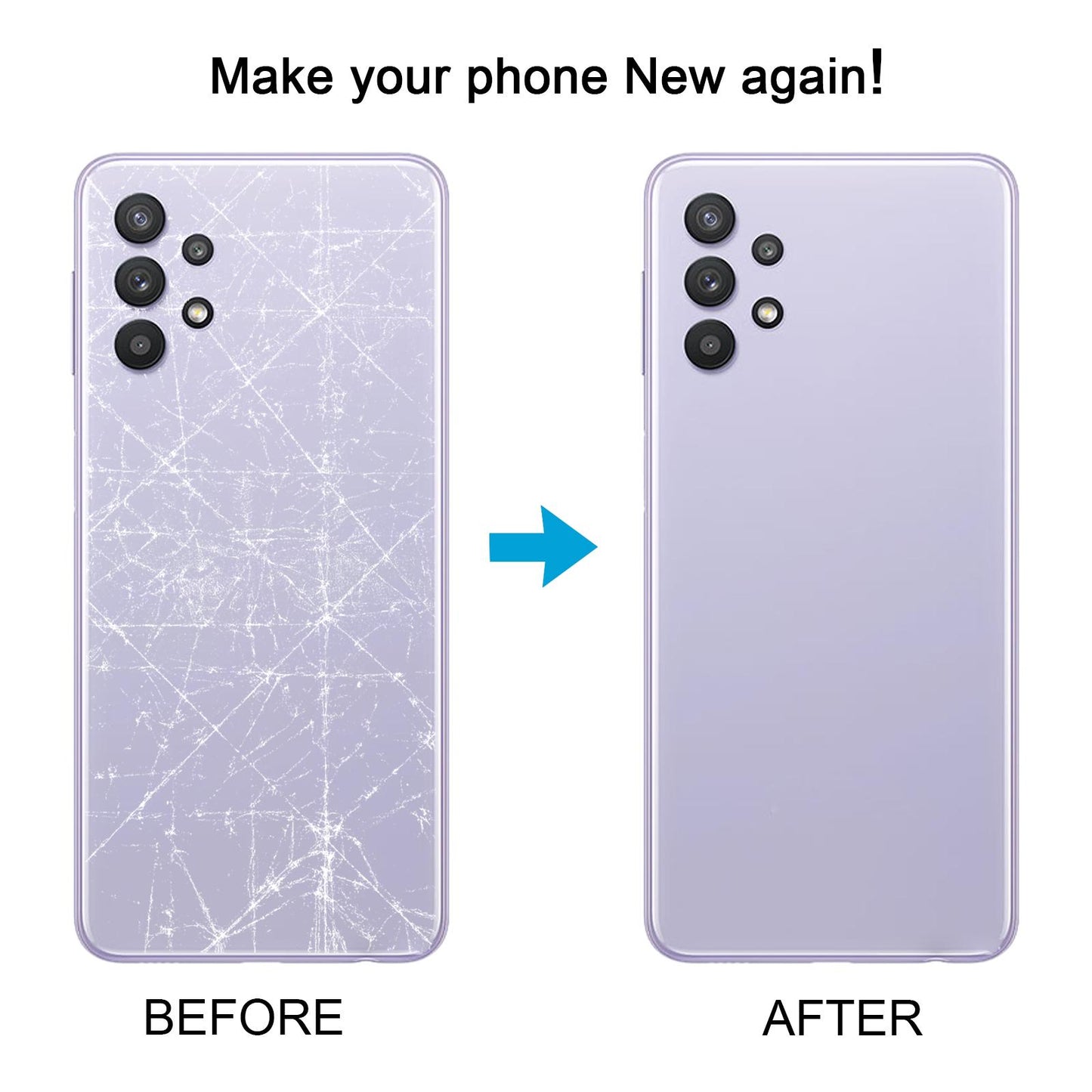 For Samsung Galaxy A32 4G SM-A325F Battery Back Cover(White)