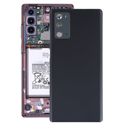 For Samsung Galaxy Note20 Battery Back Cover with Camera Lens Frame (Black)