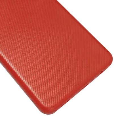 For Samsung Galaxy A02 Battery Back Cover with Camera Lens Frame (Red)