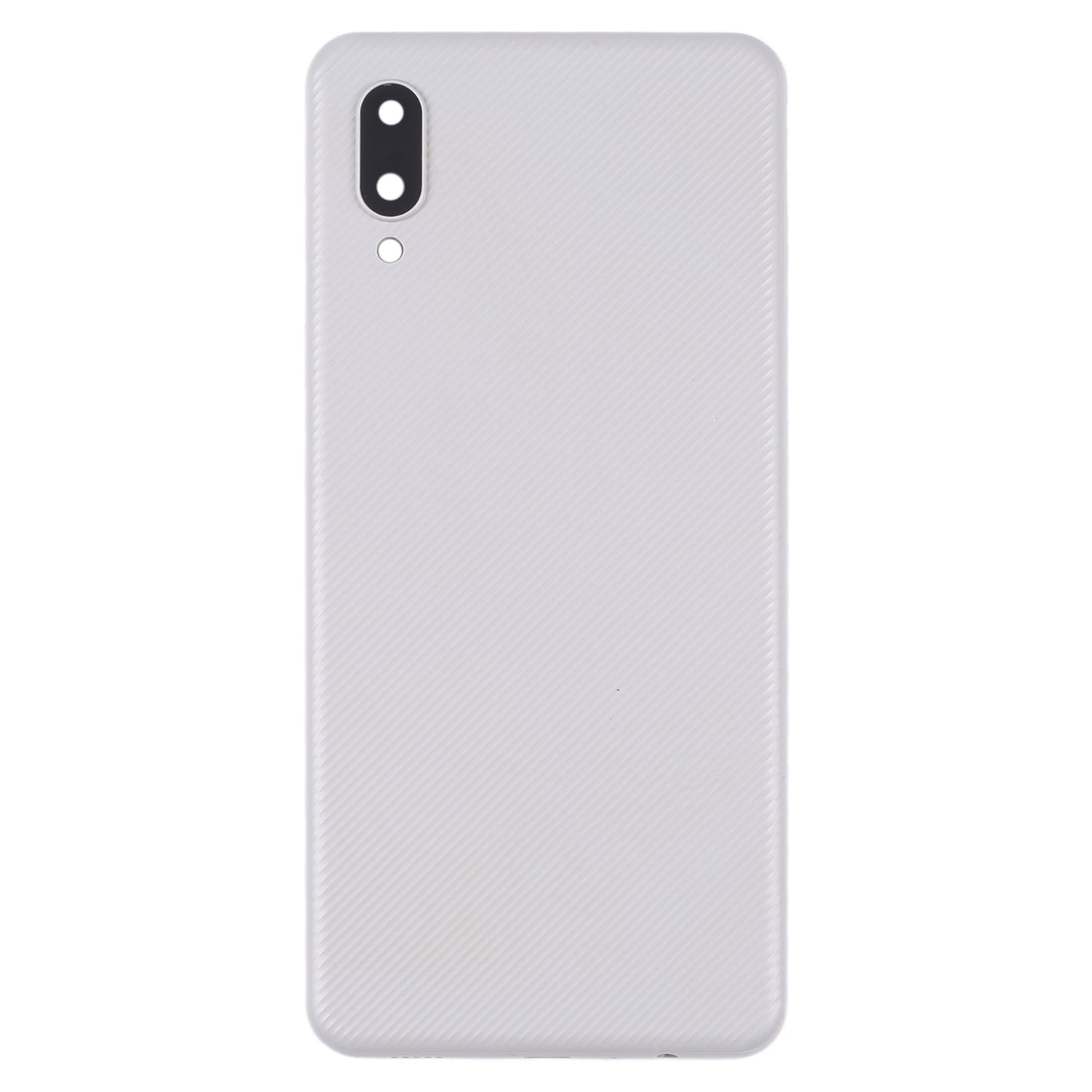 For Samsung Galaxy A02 Battery Back Cover with Camera Lens Frame (White)