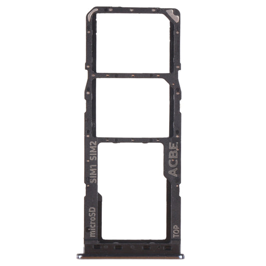 For Samsung Galaxy A32 SM-A325 SIM Card Tray + SIM Card Tray + Micro SD Card Tray (Black)