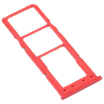 For Samsung Galaxy A12 SM-A125 SIM Card Tray + SIM Card Tray + Micro SD Card Tray (Red)