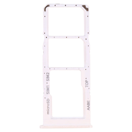 For Samsung Galaxy A12 SM-A125 SIM Card Tray + SIM Card Tray + Micro SD Card Tray (White)