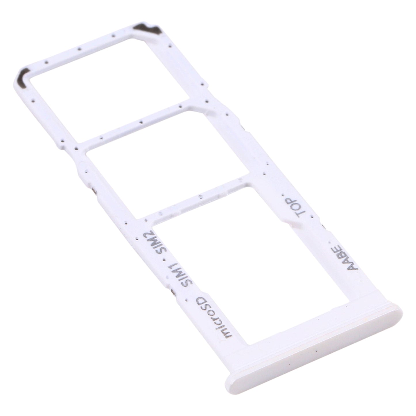 For Samsung Galaxy A12 SM-A125 SIM Card Tray + SIM Card Tray + Micro SD Card Tray (White)