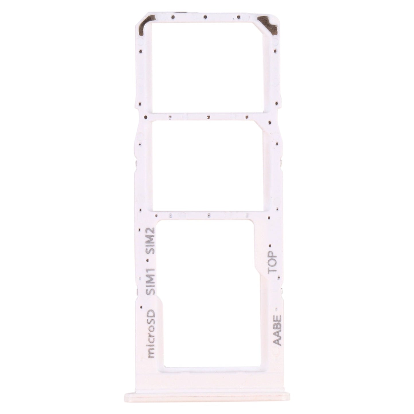 For Samsung Galaxy A12 SM-A125 SIM Card Tray + SIM Card Tray + Micro SD Card Tray (White)