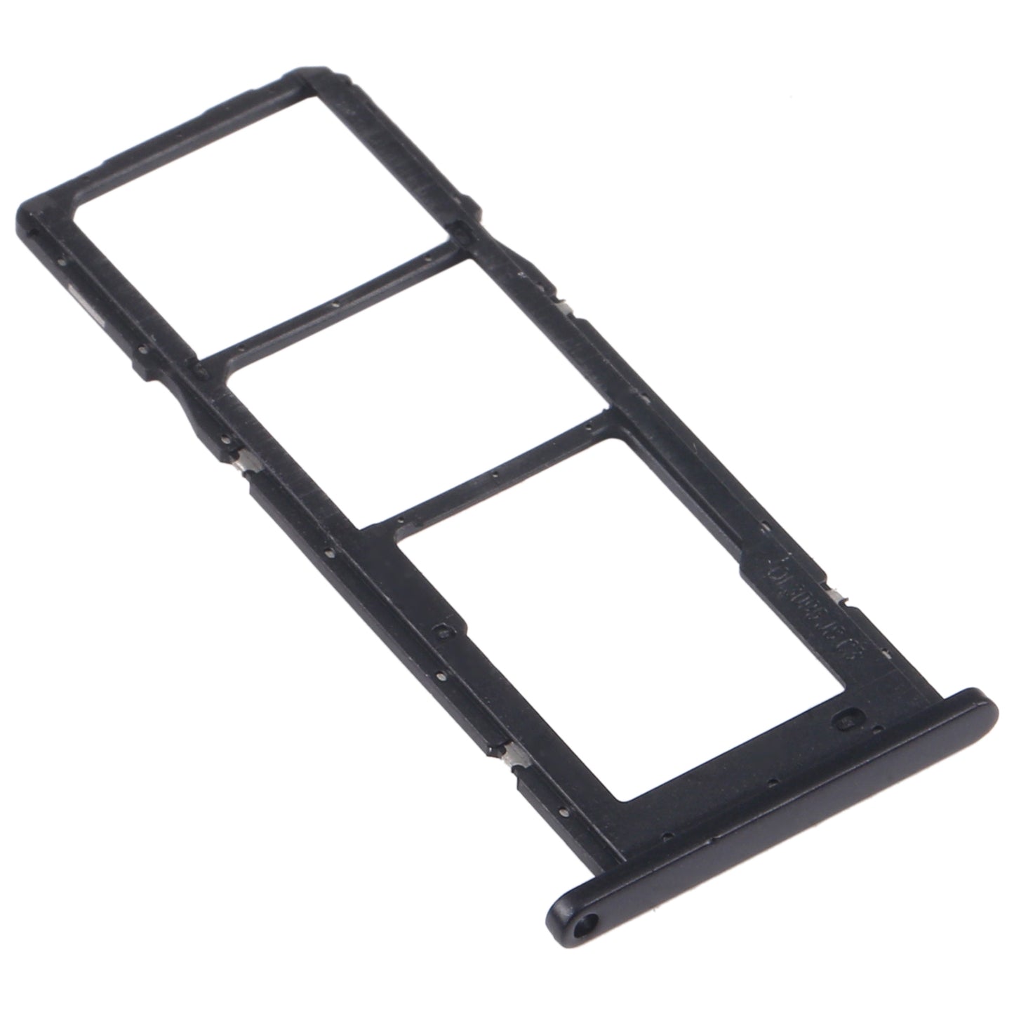 For Samsung Galaxy A02s SM-A025 SIM Card Tray + SIM Card Tray + Micro SD Card Tray (Black)
