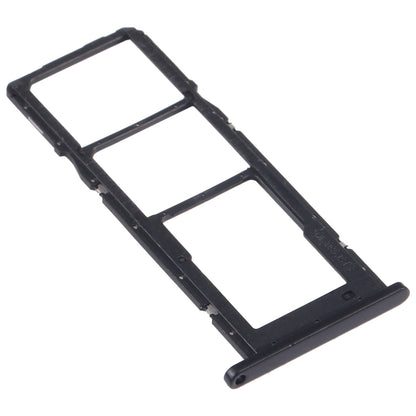 For Samsung Galaxy A02s SM-A025 SIM Card Tray + SIM Card Tray + Micro SD Card Tray (Black)