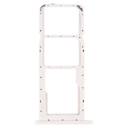 For Samsung Galaxy A02s SM-A025 SIM Card Tray + SIM Card Tray + Micro SD Card Tray (White)