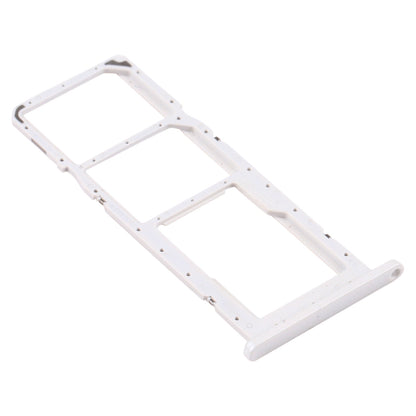 For Samsung Galaxy A02s SM-A025 SIM Card Tray + SIM Card Tray + Micro SD Card Tray (White)