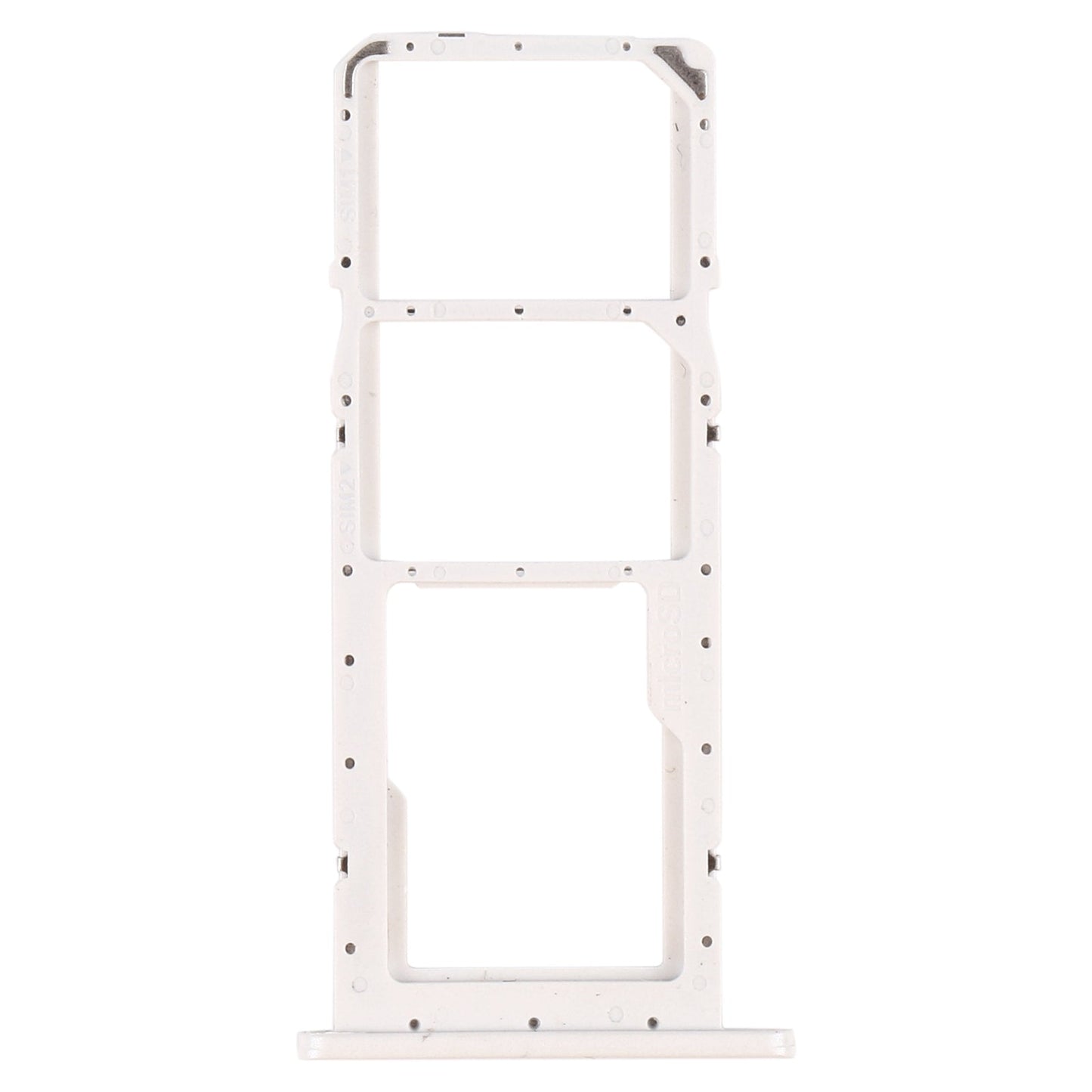 For Samsung Galaxy A02s SM-A025 SIM Card Tray + SIM Card Tray + Micro SD Card Tray (White)