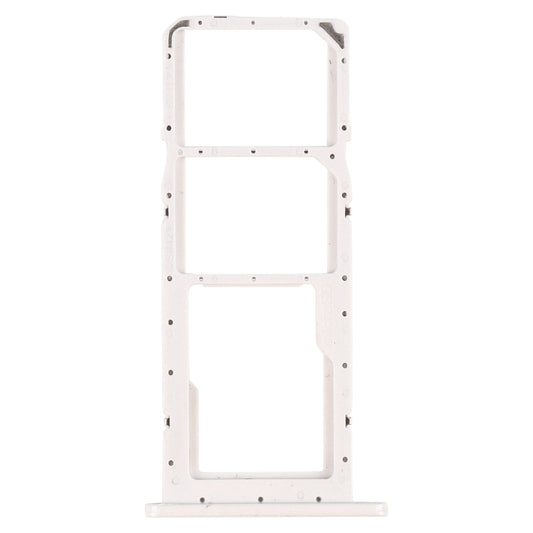 For Samsung Galaxy A02s SM-A025 SIM Card Tray + SIM Card Tray + Micro SD Card Tray (White)