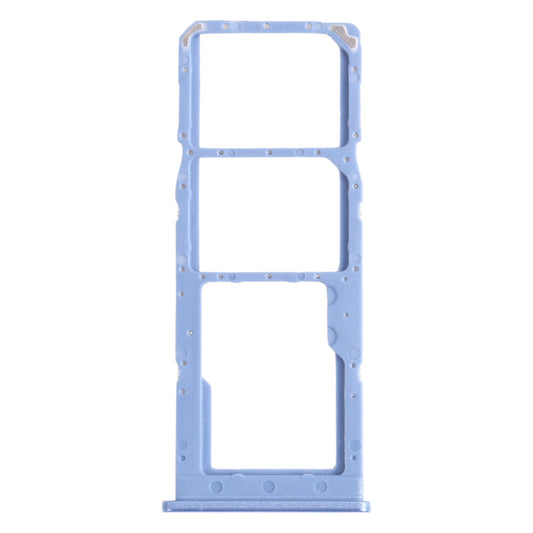 For Samsung Galaxy M12 SM-M127 SIM Card Tray + SIM Card Tray + Micro SD Card Tray (Blue)
