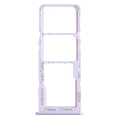 For Samsung Galaxy A22 SM-A225 SIM Card Tray + SIM Card Tray + Micro SD Card Tray (Purple)